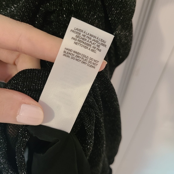 NWOT Garage Ruched Bodycon Sparkly Mesh Black Dress 👑🌴 - Picture 8 of 10